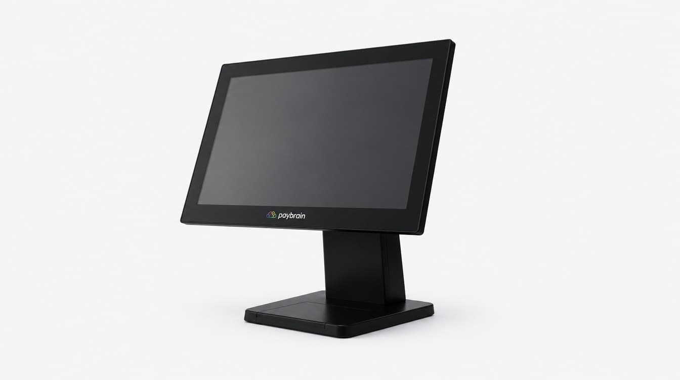 Paybrain Register terminal, three-quarter view